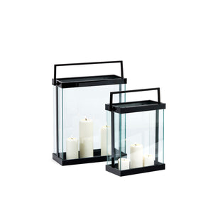 Laterne aus pulverbeschichtetem Metall, Sicherheitsglas, Geradlinigem Architekten-Design – Luxor | Philippi