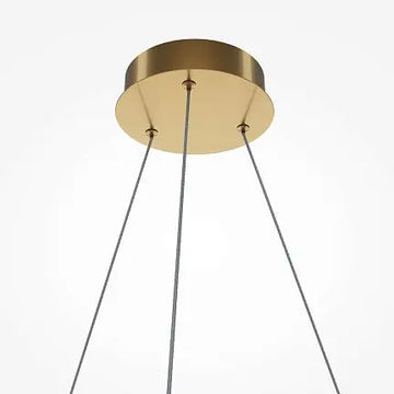 Pendant Lamp Aluminum Frame Brass Finish Textured Acrylic Diffuser LED 45W – Breeze | Maytoni