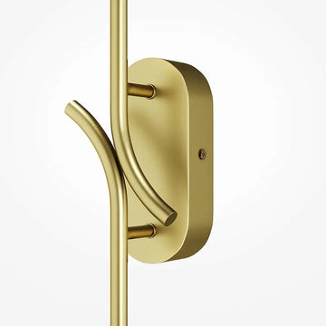 Wall lamp Satin brass, metal base, white silicone-metal tube shade, integrated 5W LED 3000K – Renaissance | Maytoni