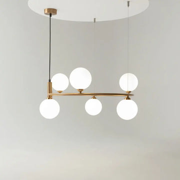 Pendant lamp in brass ring design with metal frame – Ring | Maytoni