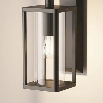 Wall light with graphite-colored aluminum base and clear plastic diffuser – Cell | Maytoni