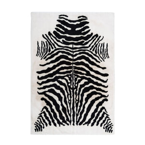 Fluffy High Pile Animal Print Machine-Woven Rug – Rabbit Animal 400 | Kayoom