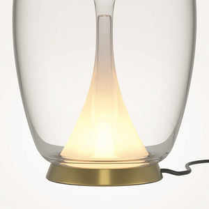Table Lamp Double Shade Clear Glass & Frosted Gold Frame – Splash | Maytoni