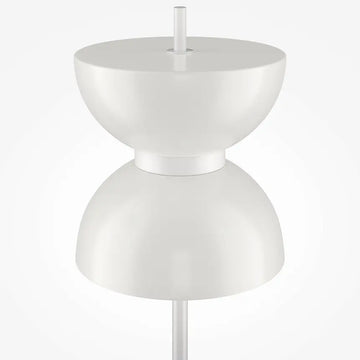 Floor lamp White metal arm & marble base with glossy white glass shades – Kyoto MOD178FL‑L11W3K | Maytoni