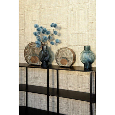 Metallvase - Yoeri Copper iron scales pattern round groß ( 41 x 12 x 38 cm ) von PTMD - Esszett Luxury | Stilvolles Wohnen mit Charakter
