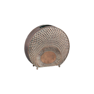 Metallvase - Yoeri Copper iron scales pattern round klein ( 31 x 11 x 29 cm ) von PTMD - Esszett Luxury | Stilvolles Wohnen mit Charakter