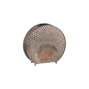Metallvase - Yoeri Copper iron scales pattern round klein ( 31 x 11 x 29 cm ) von PTMD - Esszett Luxury | Stilvolles Wohnen mit Charakter