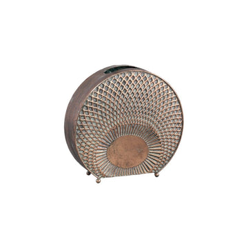 Metallvase - Yoeri Copper iron scales pattern round klein ( 31 x 11 x 29 cm ) von PTMD - Esszett Luxury | Stilvolles Wohnen mit Charakter