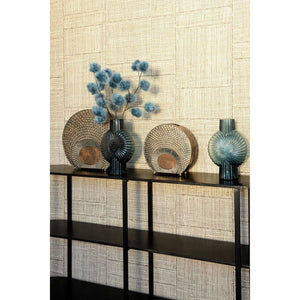 Metallvase - Yoeri Copper iron scales pattern round klein ( 31 x 11 x 29 cm ) von PTMD - Esszett Luxury | Stilvolles Wohnen mit Charakter