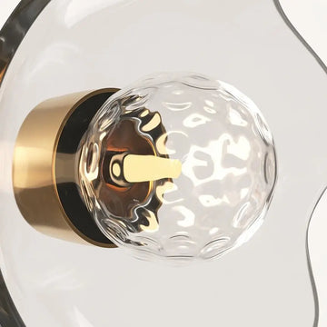 Wall Lamp Brushed Brass, Metal Frame, Cast Glass Accent, Modern – Miracle | Maytoni