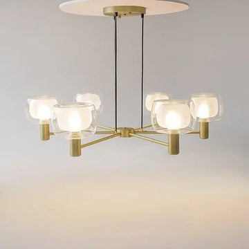 Pendant Light Gold Frame Double Glass Modern Design & LED – Vision | Maytoni