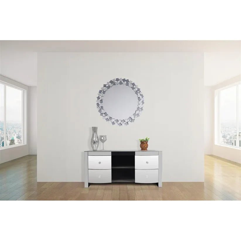 Spiegel mit Mosaikrahmen runder Form & MDF - Rückwand – Mosaic 1825 | Kayoom - Esszett Luxury | Stilvolles Wohnen mit Charakter
