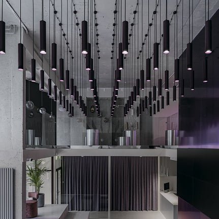 Pendelleuchte Schwarzes Aluminiumgehäuse mit 10W GU10 LED, IP20 Schutzklasse und modernem Design – Focus | Maytoni - Esszett Luxury | Stilvolles Wohnen mit Charakter