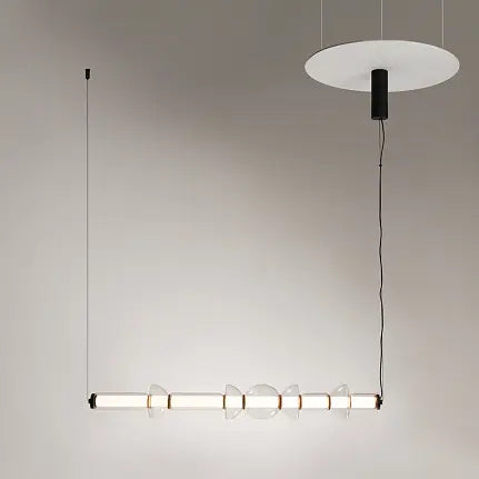 Pendant Lamp Slim Black-Gold Linear Housing LED – Cosmo | Maytoni