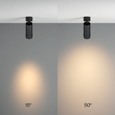 Deckenleuchte Schwarzes Aluminium LED Einstellbarer Abstrahlwinkel 15°–50° – Focus Zoom | Maytoni - Esszett Luxury | Stilvolles Wohnen mit Charakter
