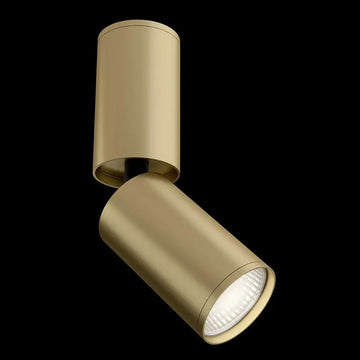 Deckenleuchte – Mattgoldenes Aluminium, 1 × GU10, 10 W Leistung, Höhe 19.2 cm - Focus S | Maytoni