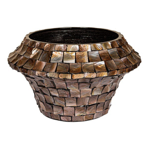 Muscheltopf - Daven Bronze niedrig M von PTMD - Esszett Luxury | Stilvolles Wohnen mit Charakter
