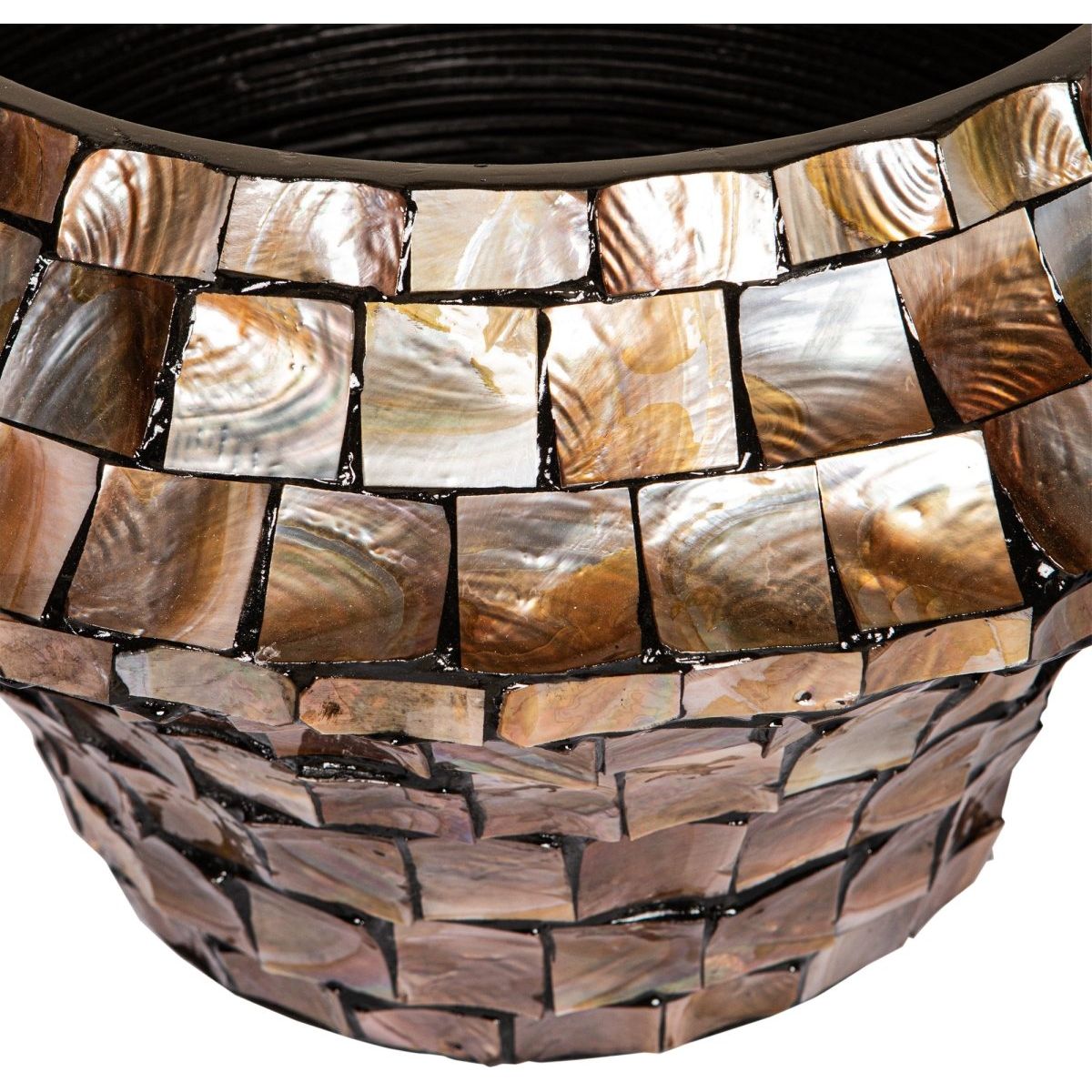 Muscheltopf - Daven Bronze niedrig M von PTMD - Esszett Luxury | Stilvolles Wohnen mit Charakter