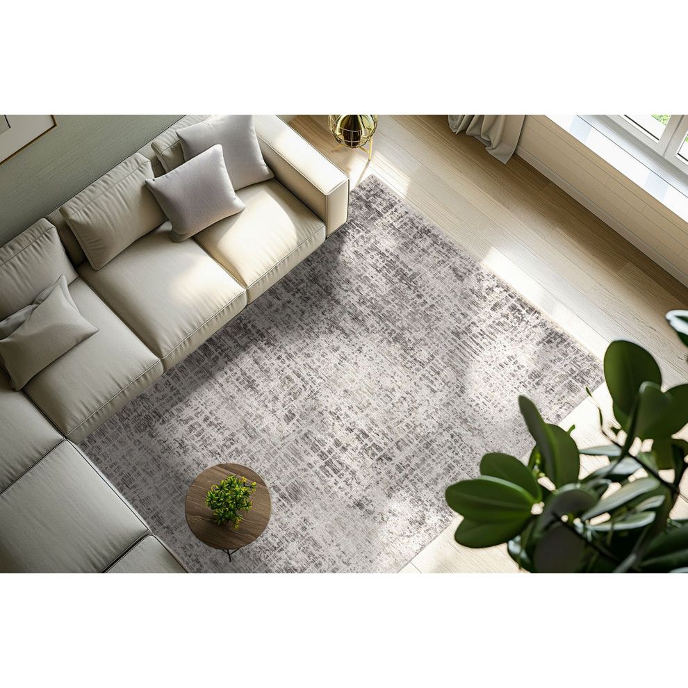 Teppich – Weicher Flor, Grauer Ton, Hochwertige Webung, 170 cm - Amora 260 Grau | Kayoom