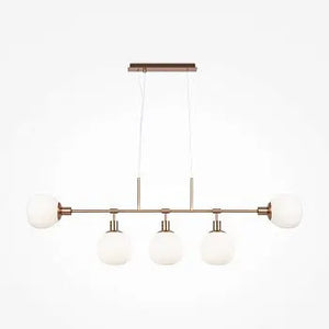 Pendant Light with Opal Glass Diffusers and Modern Design Brass Finish – Erich | Maytoni