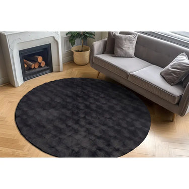 Teppich – Anthrazit Luxus, Weicher Hochflor, Baumwollmix 200 cm - Glow 825 | Kayoom