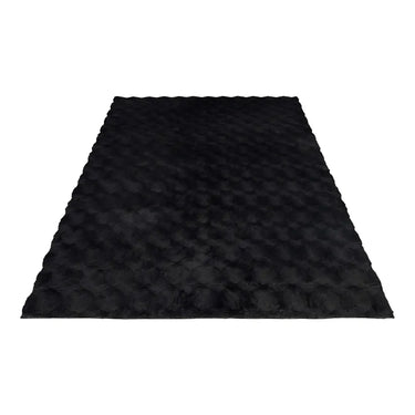 Teppich – Anthrazit Luxus, Weicher Hochflor, Baumwollmix 150 cm - Glow 825 | Kayoom