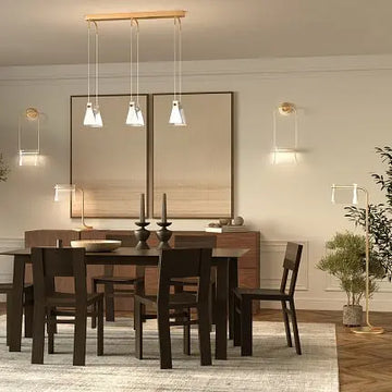 Table Lamp Metal Base Brass Look, Transparent Glass Sphere & Integrated LED - Cabaret | Maytoni