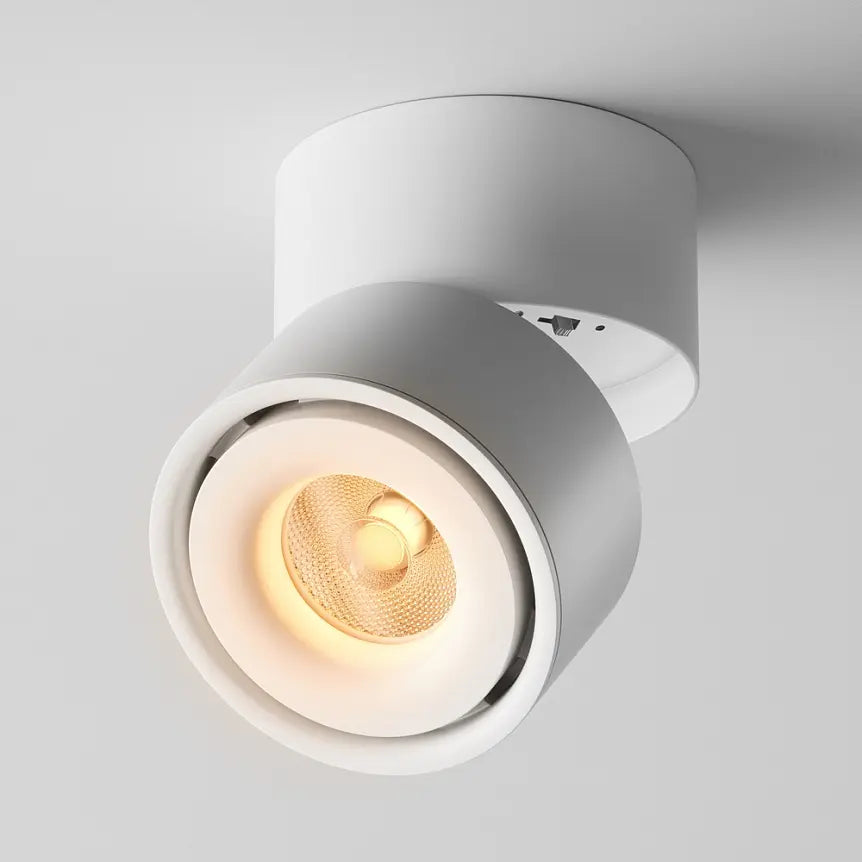 Deckenleuchte – Weißes Finish, Aluminiumgehäuse, Einstellbare Farbtemperatur, Ø10 cm – Yin | Maytoni