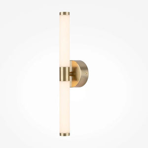 Wall Lamp Gold Aluminum, Matte White Acrylic Cylinders, 10W LED 3000K – Axis | Maytoni