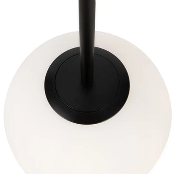 Pendant Lamp Modern Black Metal White Glass LED 40 W – Basic Form | Maytoni