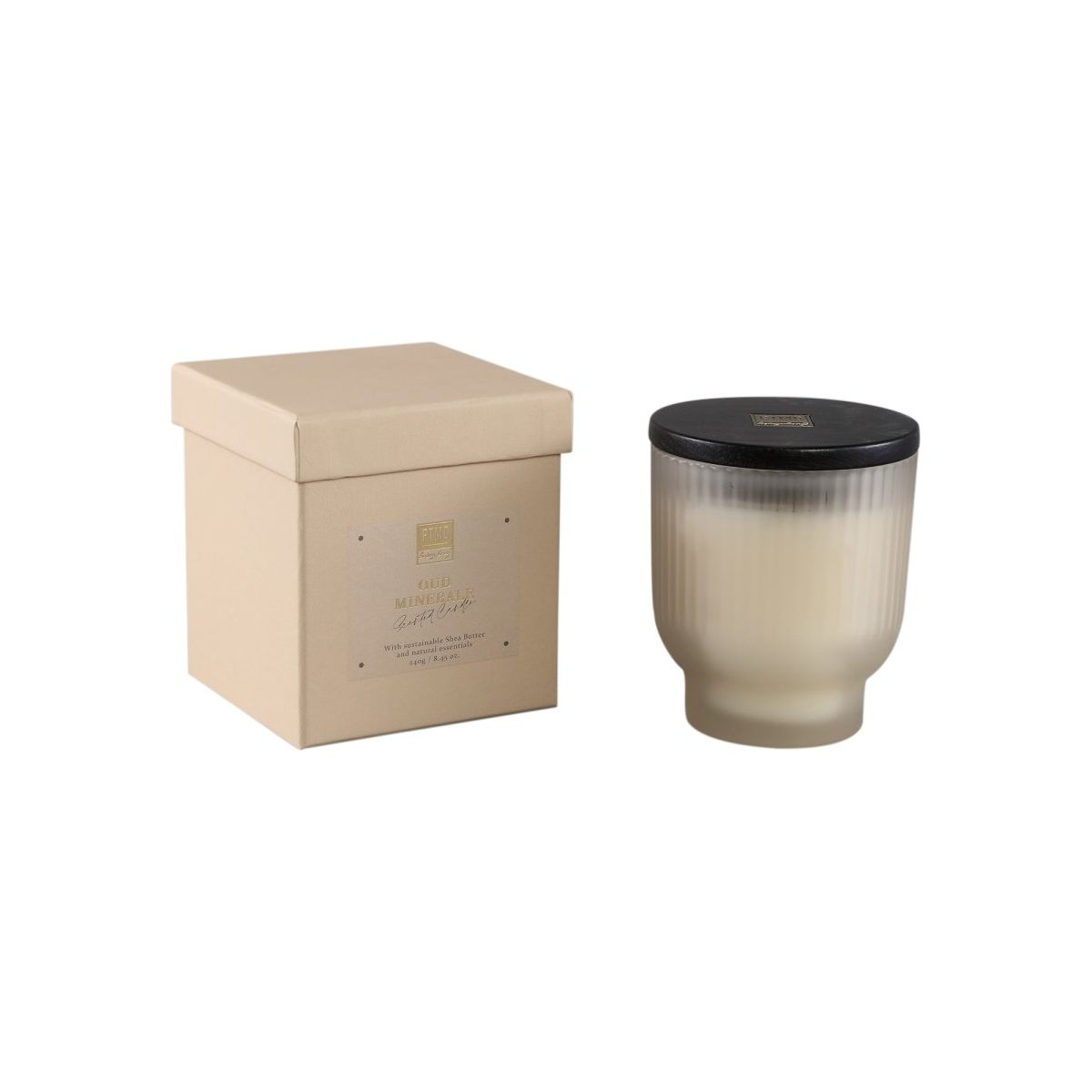 New Elements Fragrance Duftkerze - Oud Minerale 380g von PTMD - Esszett Luxury | Stilvolles Wohnen mit Charakter