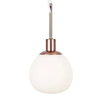 Pendant light with opal glass diffuser and brass finish in a modern design - Erich | Maytoni