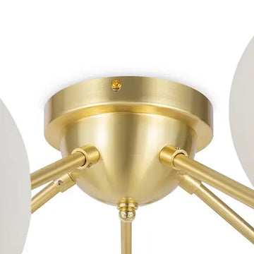 Ceiling light brass-colored white glass shades 20×G9 – MOD545CL-20BS | Maytoni
