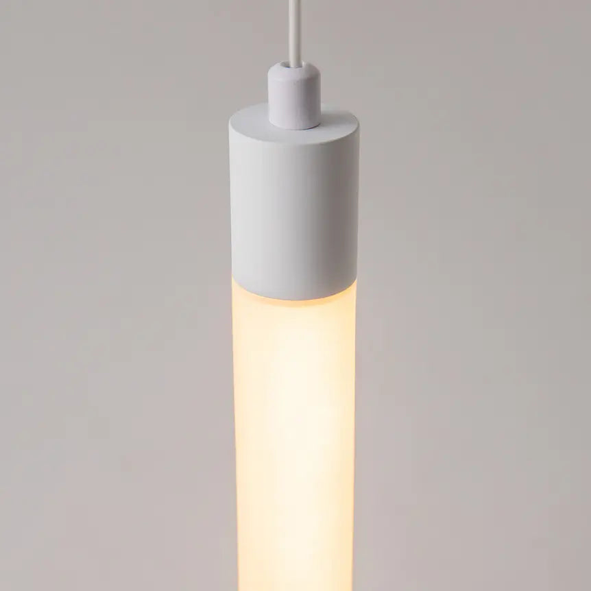 Pendant lamp White aluminum housing with white acrylic diffuser and integrated LED – Arc | Maytoni
