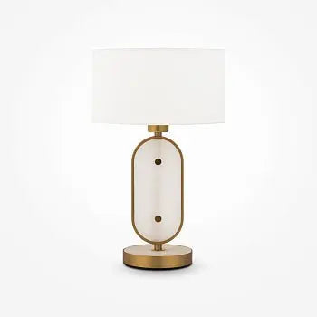 Table Lamp Brass Metal, Natural Stone Accent & Integrated LED – Marmo | Maytoni