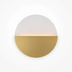 Wall light Brushed brass finish, ribbed glass, matte acrylic glass – Jupiter | Maytoni