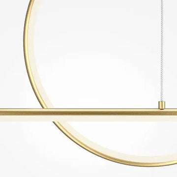 Pendant Light Black & Gold Linear Design & Integrated LED – Halo | Maytoni