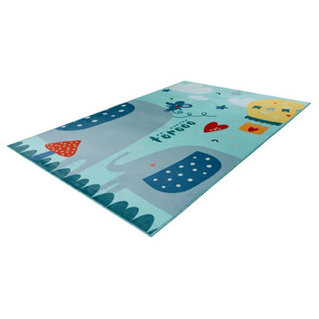 Teppich – Farbenfrohes Kindermotiv, Behaglicher Komfort, Harmonische Farbwelt, 6 mm - Wonder 130 | Kayoom