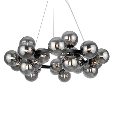 Pendelleuchte – Schwarzes Metall, 25-flammiges Design, G9 Fassung - Dallas | Maytoni