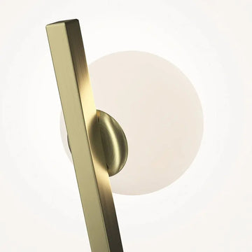 Wall Light Gold, Metal Frame, White Glass Body – Kazimir | Maytoni