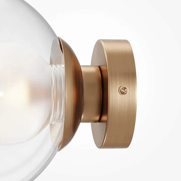 Wall light Brushed Gold, Metal Mesh, Round Design – Basic form | Maytoni