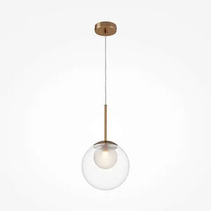 Pendant Light Round Mesh Design Brushed Gold LED 40W – Basic Form | Maytoni
