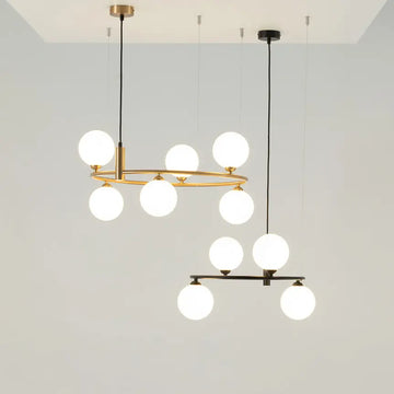 Pendant lamp in brass ring design with metal frame – Ring | Maytoni