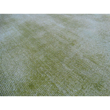 Teppich – Edelgrüne Farbe, Retro Design, Edler Viskoseflor, 170 cm - Luxury 110 | Kayoom