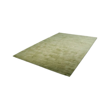 Teppich – Edelgrüne Farbe, Retro Design, Edler Viskoseflor, 290 cm - Luxury 110 | Kayoom