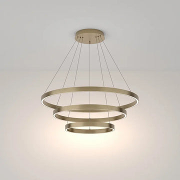 Pendelleuchte – Messingfarbenes Aluminium, 115W Leistung, Neutralweiß, Ø80 cm - Rim | Maytoni
