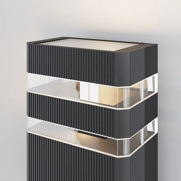 Black aluminum rectangular wall light with 2× E27, max. 2× 60 W, 360° adjustable, IP 54 – Unter den Linden | Maytoni