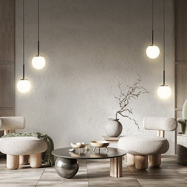 Pendelleuchte Schwarzes Metall Mattweißes Glas Minimalistisches Design – Basic Form | Maytoni - Esszett Luxury | Stilvolles Wohnen mit Charakter