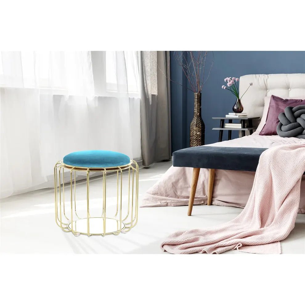 Tisch Samtbezug, Spiegelglas - Oberfläche, abnehmbares Oberteil – Comfortable 110 | Kayoom - Esszett Luxury | Stilvolles Wohnen mit Charakter