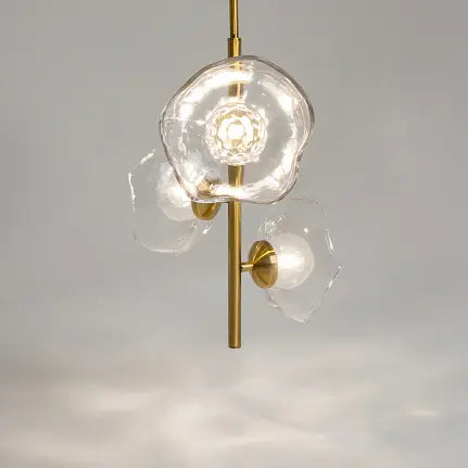 Pendant lamp Modern brass metal and cast glass accent with elegant design – Miracle | Maytoni